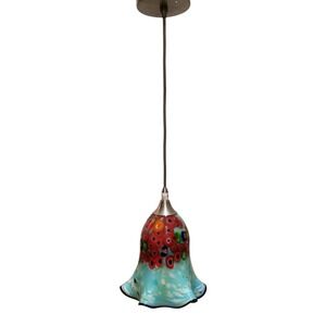 Murano Millifiori Style Art Glass Pendant Hanging Light Hampton Bay Lamp Ceiling